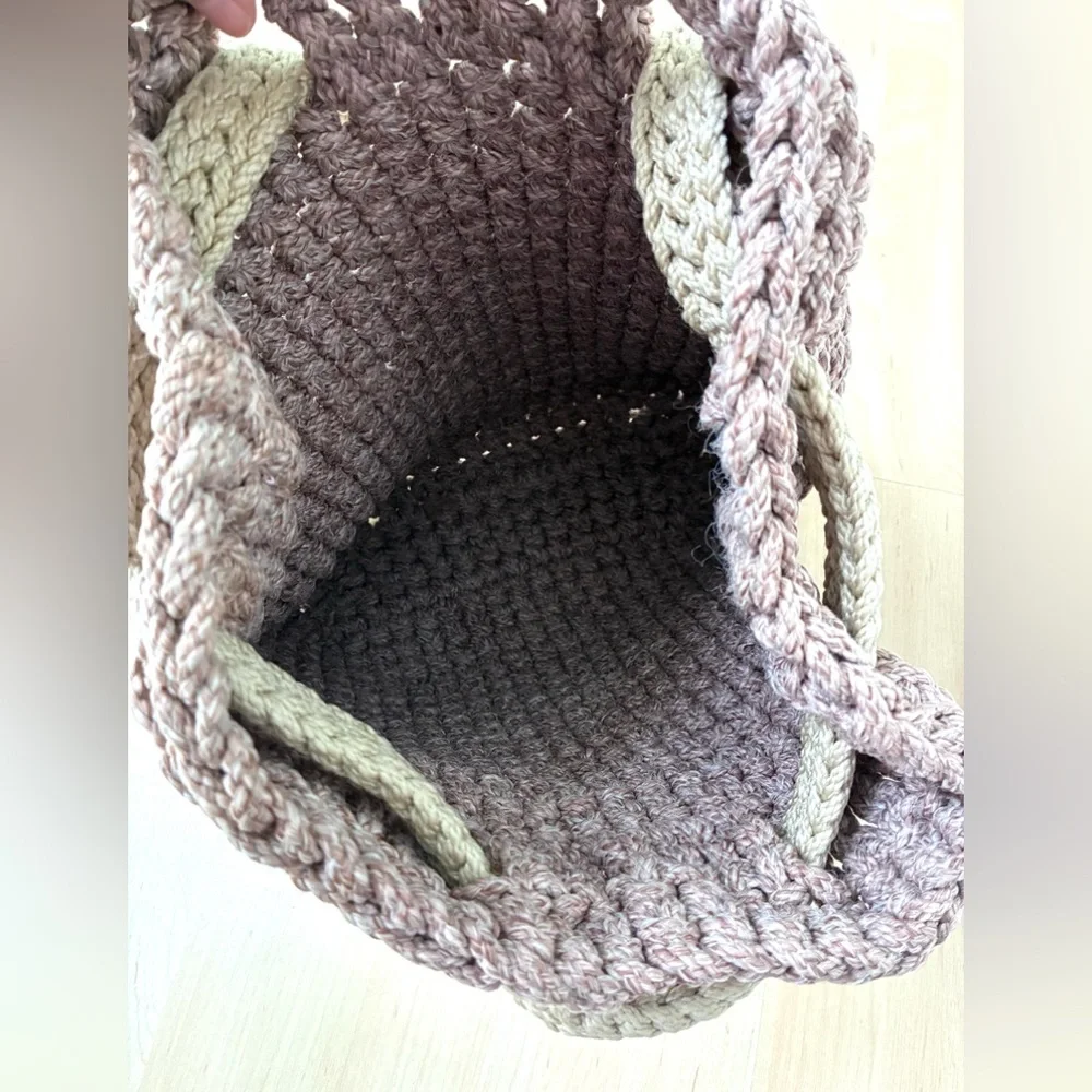 Crochet Drawstring Boho Backpack (NWOT)